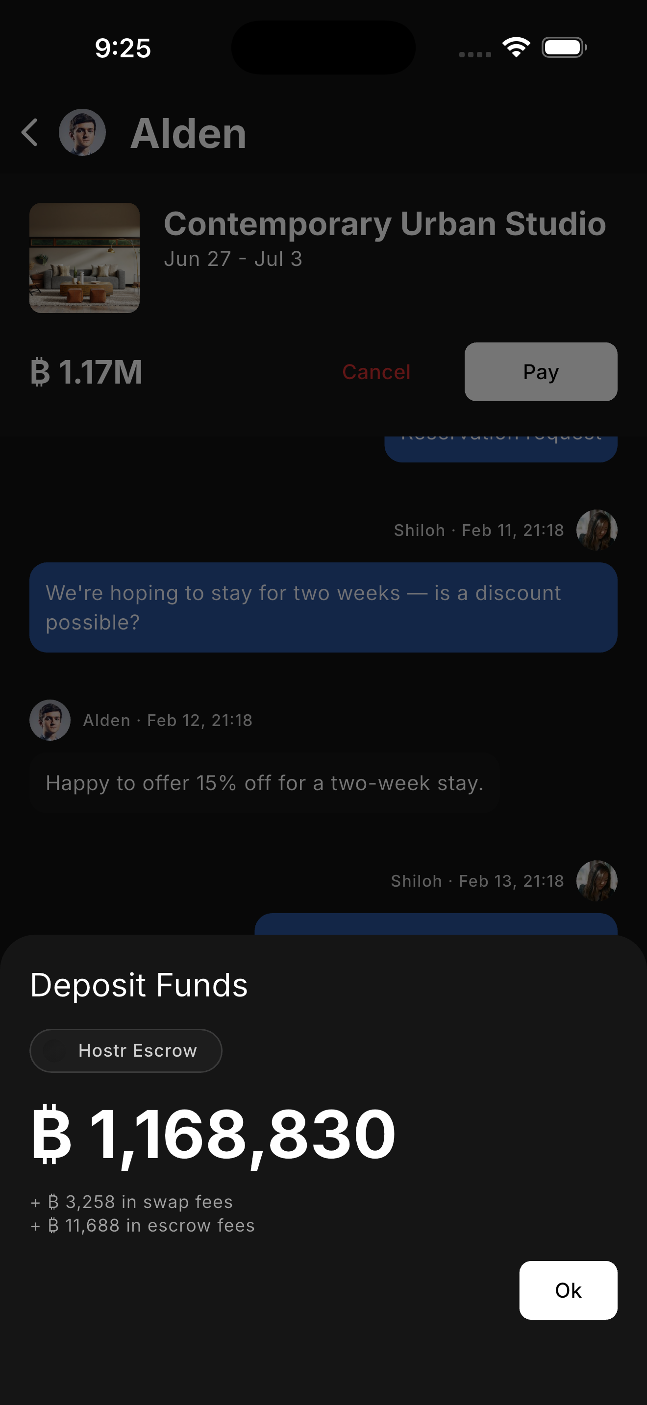 Payment page