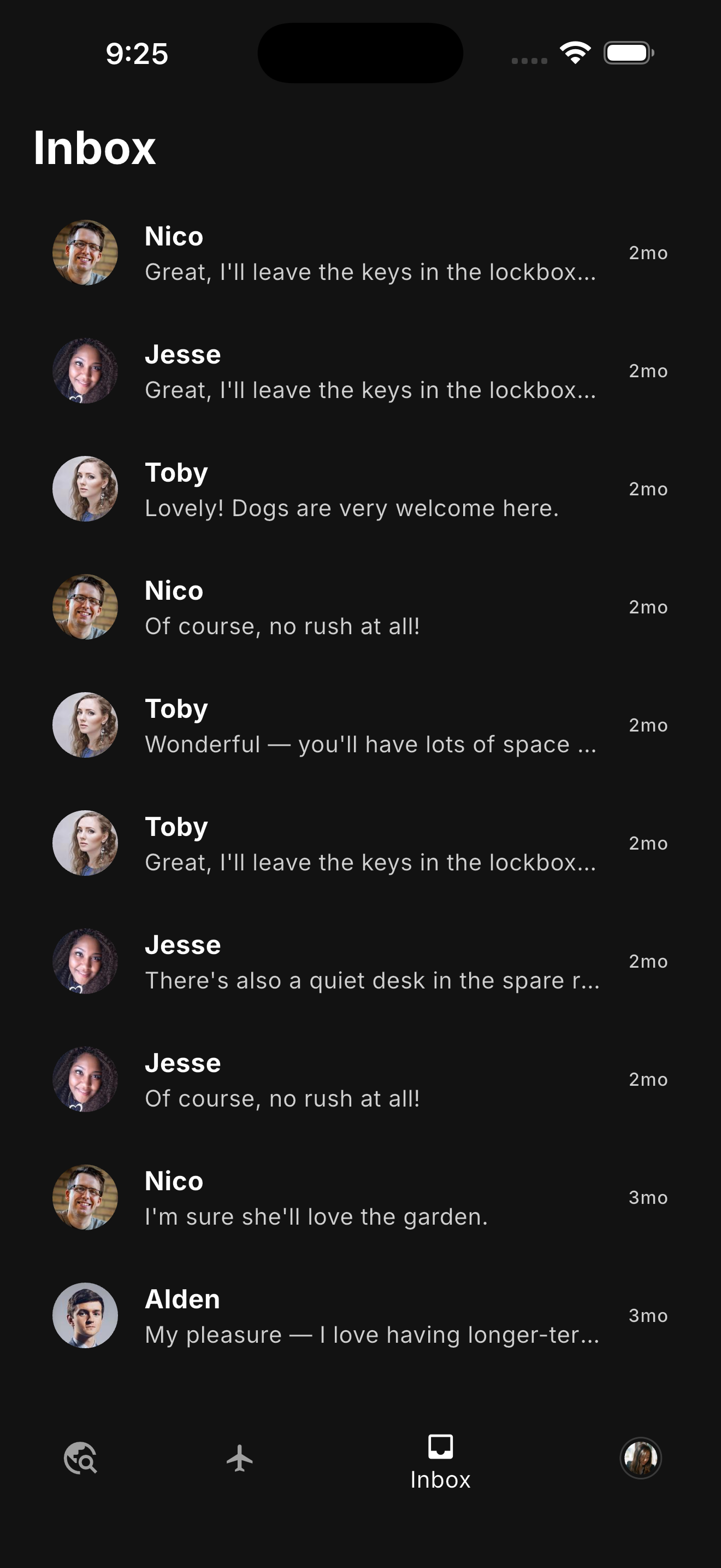 Threads page
